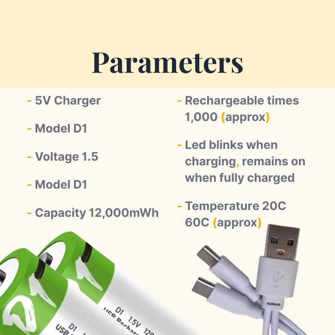 Rechargeable D battery