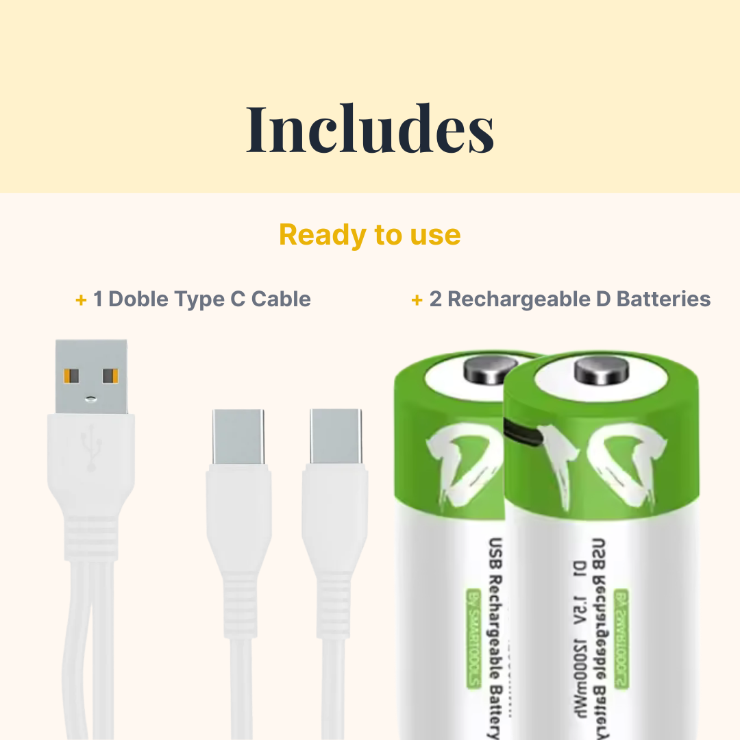 Rechargeable D battery