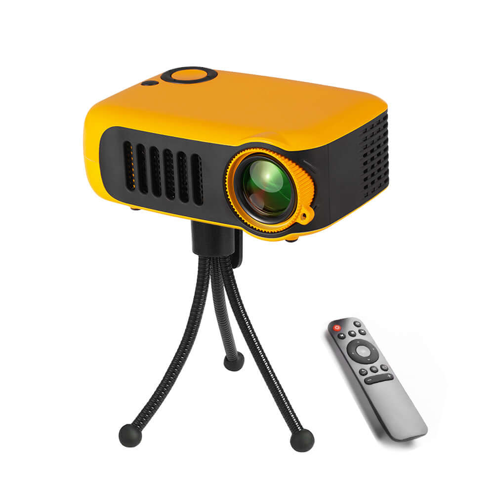 Nestivora™ Mini Smart Home Projector 1080P with remote control on display