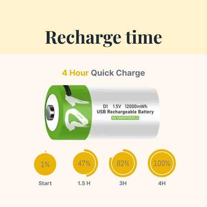 Rechargeable D battery