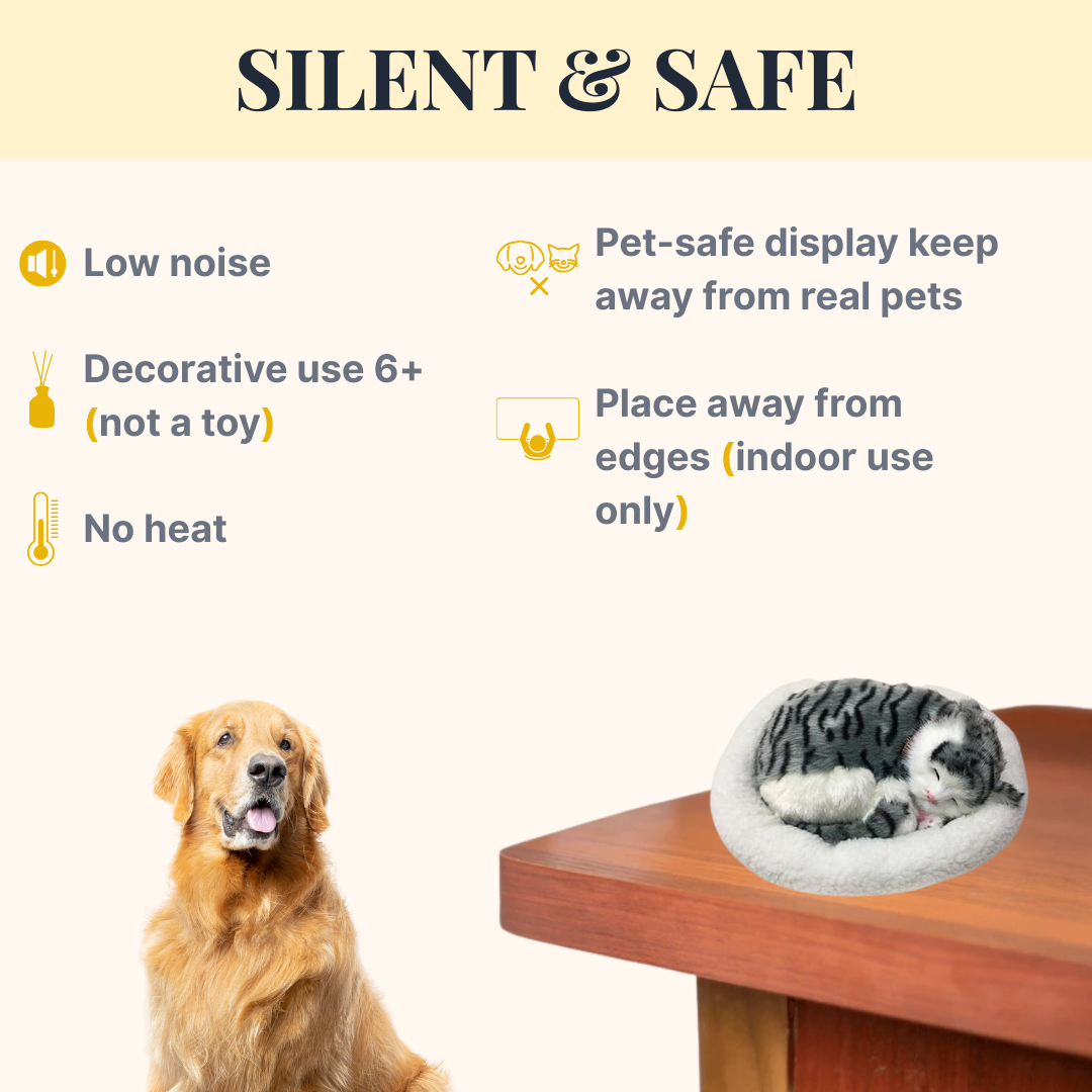 Breathing Cat Decorative Desk Companion